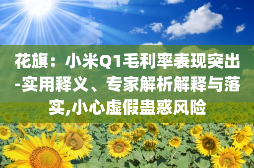 花旗：小米Q1毛利率表現(xiàn)突出-實用釋義、專家解析解釋與落實,小心虛假蠱惑風(fēng)險
