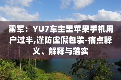雷軍：YU7車主里蘋果手機用戶過半,謹防虛假包裝-痛點釋義、解釋與落實
