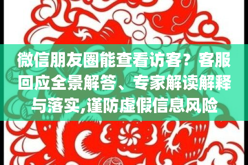 微信朋友圈能查看訪客？客服回應(yīng)全景解答、專家解讀解釋與落實,謹防虛假信息風險