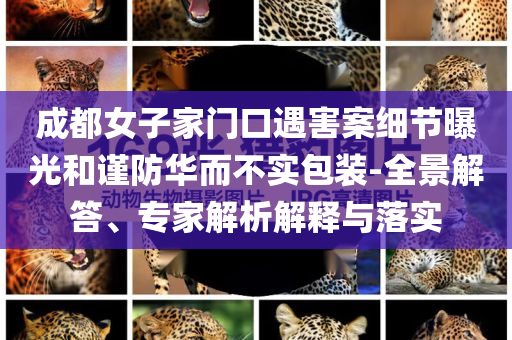 成都女子家門口遇害案細(xì)節(jié)曝光和謹(jǐn)防華而不實(shí)包裝-全景解答、專家解析解釋與落實(shí)