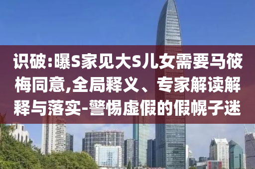 識(shí)破:曝S家見(jiàn)大S兒女需要馬筱梅同意,全局釋義、專家解讀解釋與落實(shí)-警惕虛假的假幌子迷