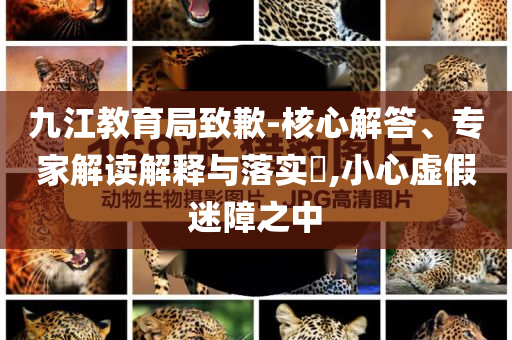 九江教育局致歉-核心解答、專家解讀解釋與落實(shí)?,小心虛假迷障之中