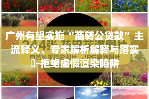 廣州有望實(shí)施“商轉(zhuǎn)公貸款”主流釋義、專家解析解釋與落實(shí)?-拒絕虛假渲染陷阱