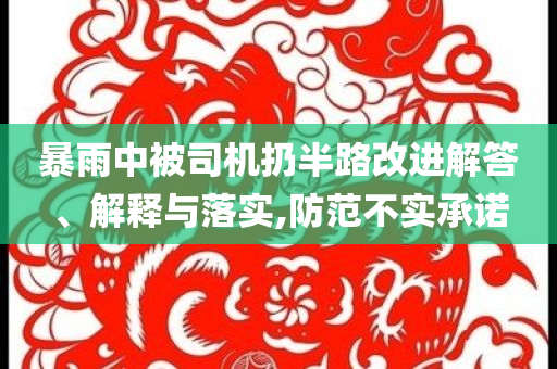 暴雨中被司機扔半路改進解答、解釋與落實,防范不實承諾