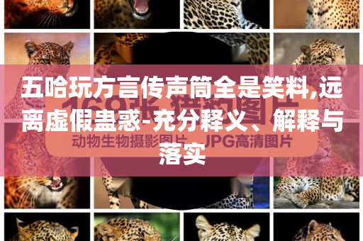 五哈玩方言傳聲筒全是笑料,遠(yuǎn)離虛假蠱惑-充分釋義、解釋與落實