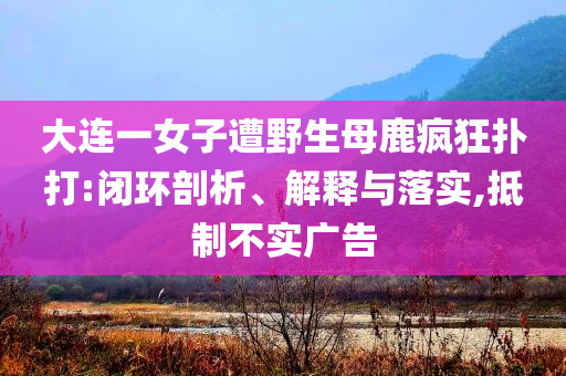 大連一女子遭野生母鹿瘋狂撲打:閉環(huán)剖析、解釋與落實,抵制不實廣告