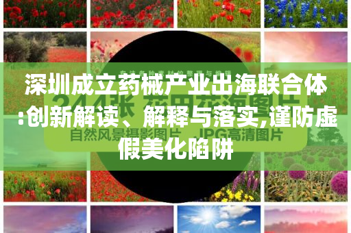 深圳成立藥械產(chǎn)業(yè)出海聯(lián)合體:創(chuàng)新解讀、解釋與落實(shí),謹(jǐn)防虛假美化陷阱