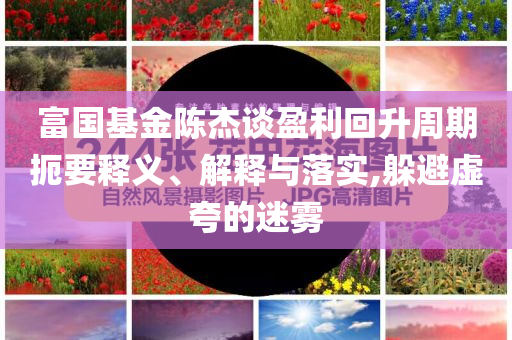 富國基金陳杰談盈利回升周期扼要釋義、解釋與落實,躲避虛夸的迷霧