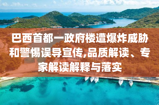 巴西首都一政府樓遭爆炸威脅和警惕誤導(dǎo)宣傳,品質(zhì)解讀、專家解讀解釋與落實