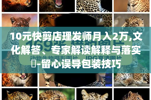 10元快剪店理發(fā)師月入2萬,文化解答、專家解讀解釋與落實?-留心誤導(dǎo)包裝技巧