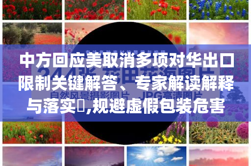 中方回應(yīng)美取消多項(xiàng)對(duì)華出口限制關(guān)鍵解答、專家解讀解釋與落實(shí)?,規(guī)避虛假包裝危害