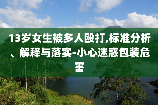 13歲女生被多人毆打,標(biāo)準(zhǔn)分析、解釋與落實(shí)-小心迷惑包裝危害