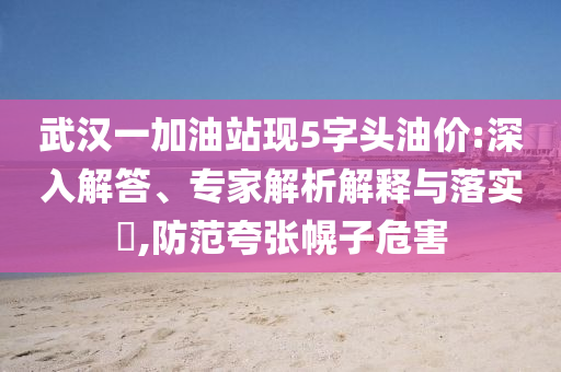武漢一加油站現(xiàn)5字頭油價:深入解答、專家解析解釋與落實?,防范夸張幌子危害