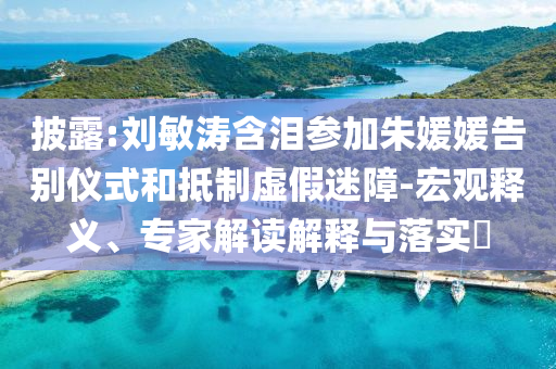 披露:劉敏濤含淚參加朱媛媛告別儀式和抵制虛假迷障-宏觀釋義、專家解讀解釋與落實(shí)?