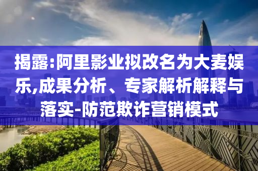 揭露:阿里影業(yè)擬改名為大麥娛樂,成果分析、專家解析解釋與落實-防范欺詐營銷模式