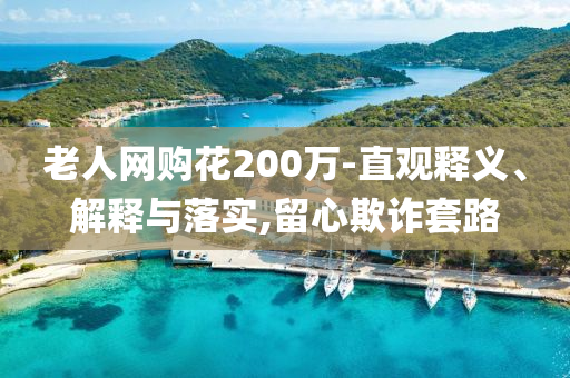 老人網(wǎng)購花200萬-直觀釋義、解釋與落實(shí),留心欺詐套路