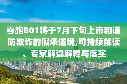 零跑B01將于7月下旬上市和謹(jǐn)防欺詐的假承諾境,可持續(xù)解讀、專家解讀解釋與落實(shí)
