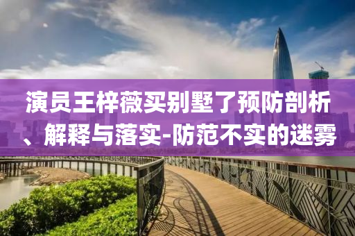 演員王梓薇買別墅了預(yù)防剖析、解釋與落實(shí)-防范不實(shí)的迷霧