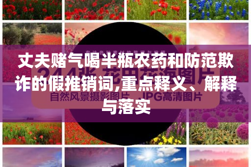 丈夫賭氣喝半瓶農(nóng)藥和防范欺詐的假推銷詞,重點(diǎn)釋義、解釋與落實