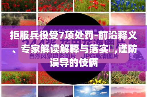 拒服兵役受7項處罰-前沿釋義、專家解讀解釋與落實?,謹(jǐn)防誤導(dǎo)的伎倆