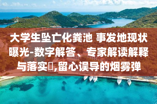 大學生墜亡化糞池 事發(fā)地現(xiàn)狀曝光-數(shù)字解答、專家解讀解釋與落實?,留心誤導的煙霧彈