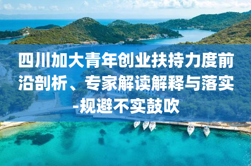 四川加大青年創(chuàng)業(yè)扶持力度前沿剖析、專家解讀解釋與落實-規(guī)避不實鼓吹