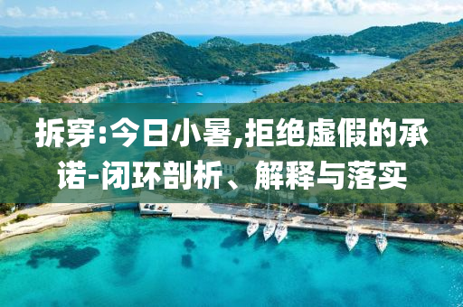 拆穿:今日小暑,拒絕虛假的承諾-閉環(huán)剖析、解釋與落實(shí)