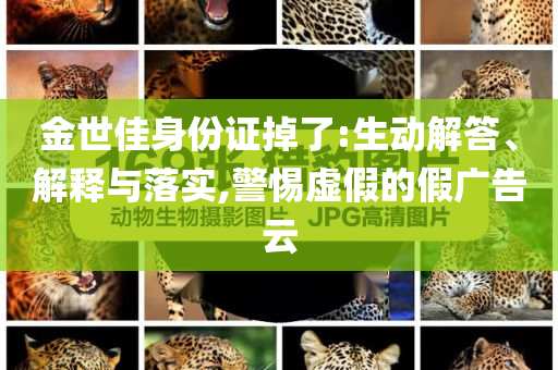 金世佳身份證掉了:生動解答、解釋與落實,警惕虛假的假廣告云