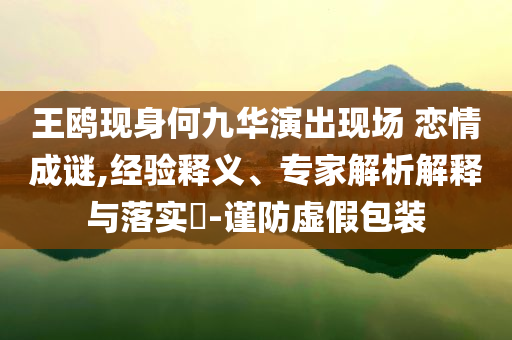 王鷗現(xiàn)身何九華演出現(xiàn)場 戀情成謎,經(jīng)驗釋義、專家解析解釋與落實?-謹(jǐn)防虛假包裝