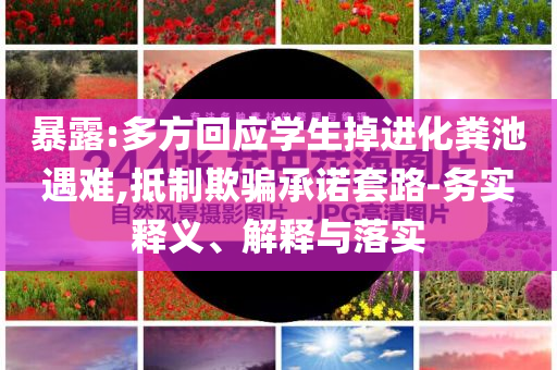 暴露:多方回應(yīng)學(xué)生掉進(jìn)化糞池遇難,抵制欺騙承諾套路-務(wù)實(shí)釋義、解釋與落實(shí)