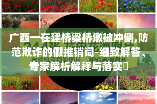 廣西一在建橋梁橋墩被沖倒,防范欺詐的假推銷詞-細致解答、專家解析解釋與落實?