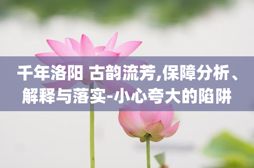 千年洛陽(yáng) 古韻流芳,保障分析、解釋與落實(shí)-小心夸大的陷阱
