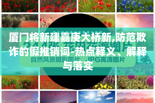 廈門將新建嘉庚大橋新,防范欺詐的假推銷詞-熱點(diǎn)釋義、解釋與落實(shí)