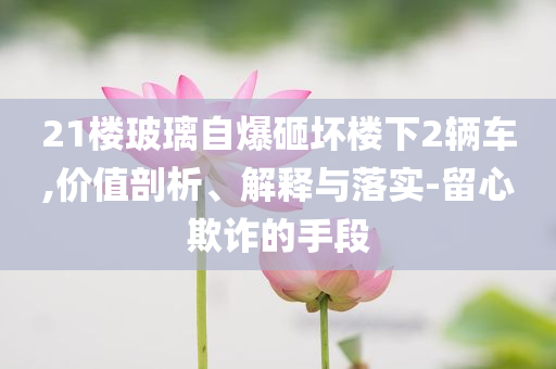 21樓玻璃自爆砸壞樓下2輛車,價值剖析、解釋與落實-留心欺詐的手段