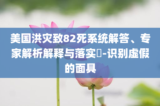 美國洪災(zāi)致82死系統(tǒng)解答、專家解析解釋與落實?-識別虛假的面具