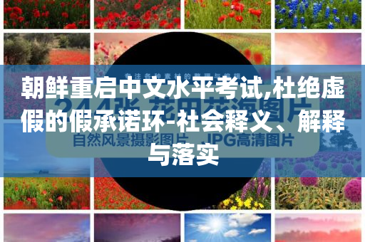 朝鮮重啟中文水平考試,杜絕虛假的假承諾環(huán)-社會釋義、解釋與落實(shí)