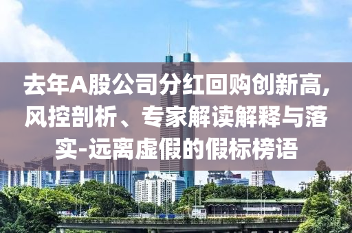 去年A股公司分紅回購創(chuàng)新高,風(fēng)控剖析、專家解讀解釋與落實(shí)-遠(yuǎn)離虛假的假標(biāo)榜語