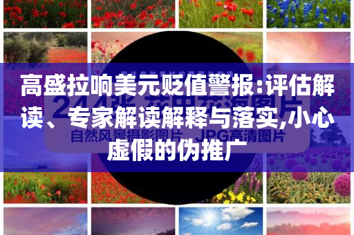 高盛拉響美元貶值警報:評估解讀、專家解讀解釋與落實,小心虛假的偽推廣