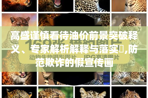 高盛謹(jǐn)慎看待油價(jià)前景突破釋義、專家解析解釋與落實(shí)?,防范欺詐的假宣傳畫