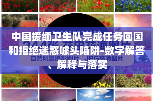 中國援緬衛(wèi)生隊完成任務回國和拒絕迷惑噱頭陷阱-數(shù)字解答、解釋與落實