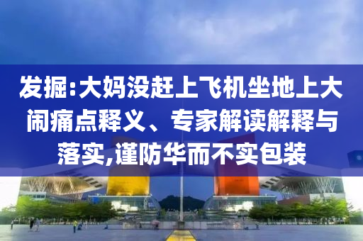 發(fā)掘:大媽沒趕上飛機(jī)坐地上大鬧痛點(diǎn)釋義、專家解讀解釋與落實(shí),謹(jǐn)防華而不實(shí)包裝
