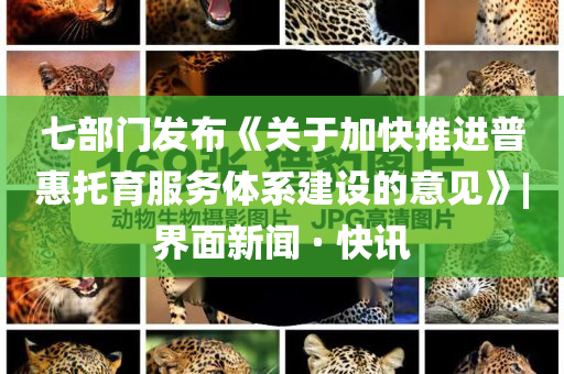 七部門(mén)發(fā)布《關(guān)于加快推進(jìn)普惠托育服務(wù)體系建設(shè)的意見(jiàn)》|界面新聞 · 快訊