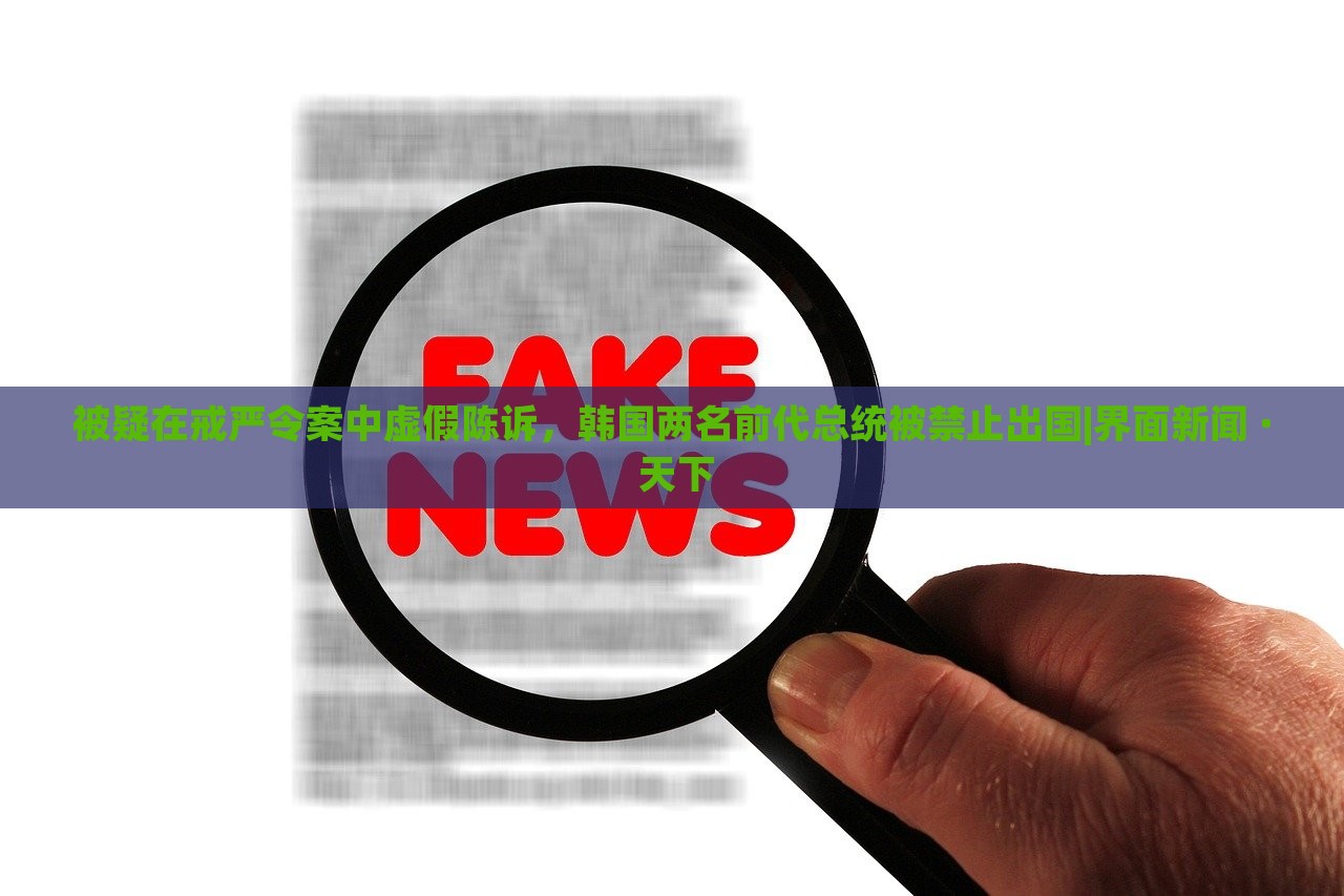 被疑在戒严令案中虚假陈诉，韩国两名前代总统被禁止出国|界面新闻 · 天下