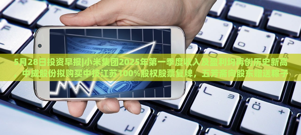 5月28日投资早报|小米集团2025年第一季度收入及盈利均再创历史新高，中成股份拟购买中技江苏100%股权股票复牌，五芳斋向股东赠送粽子礼盒并征集意见|界面新闻 · 证券