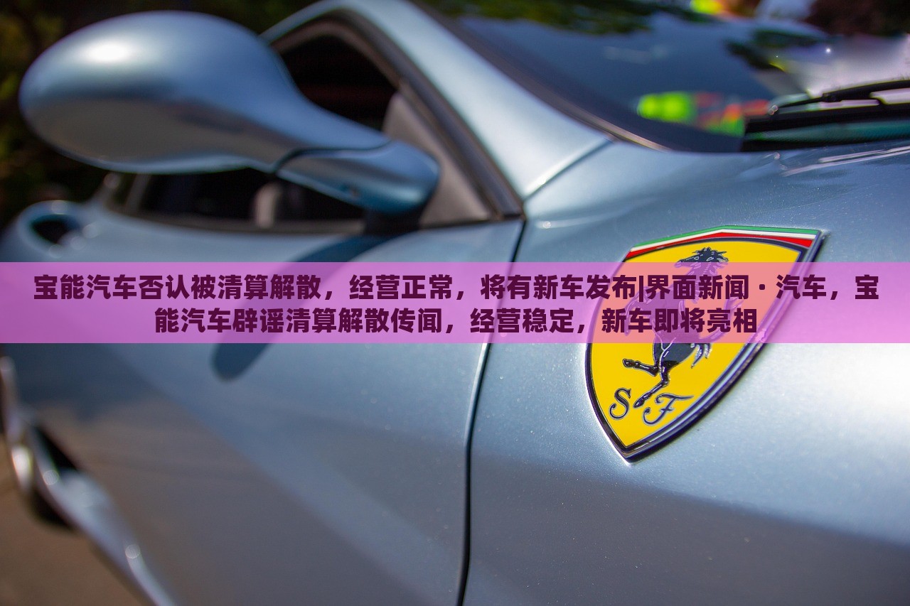 宝能汽车否认被清算解散，经营正常，将有新车发布|界面新闻 · 汽车，宝能汽车辟谣清算解散传闻，经营稳定，新车即将亮相