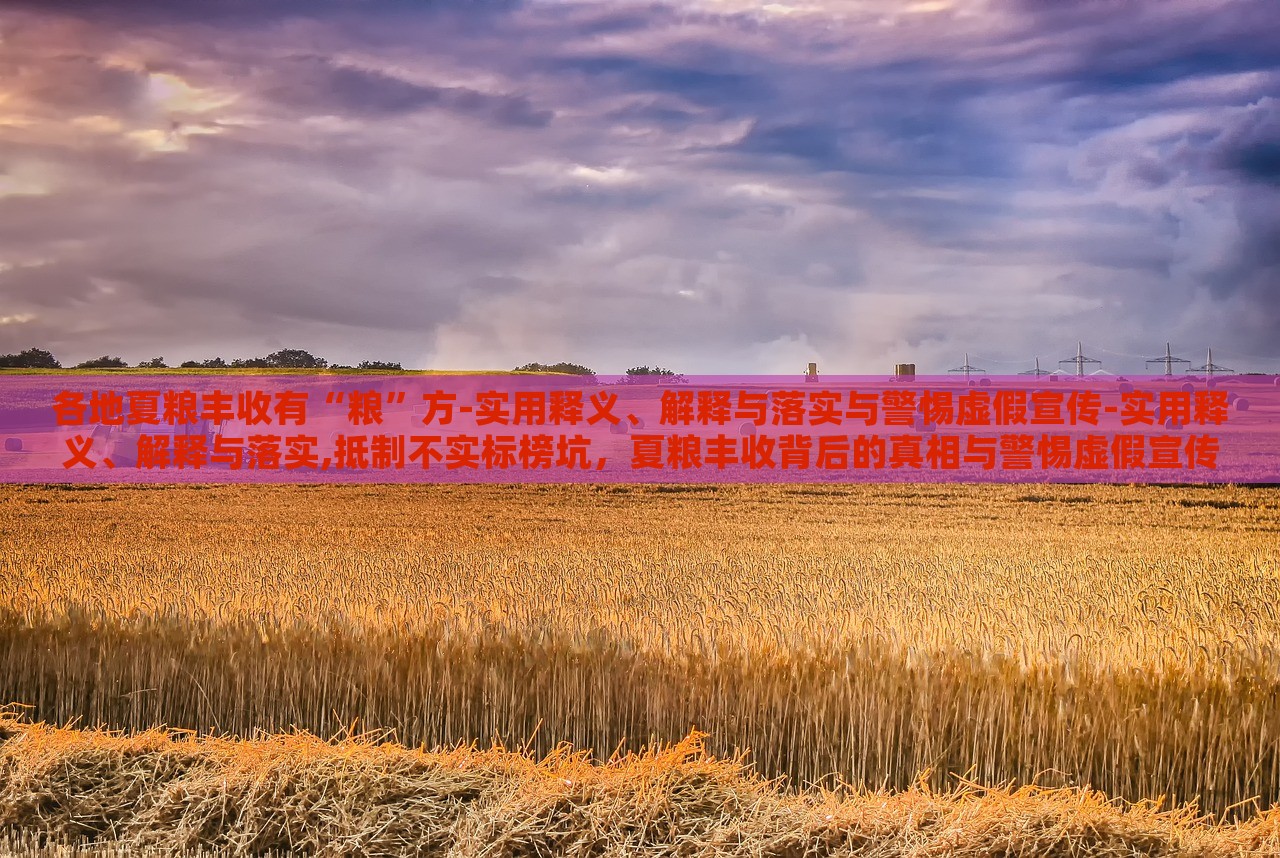 各地夏粮丰收有“粮”方-实用释义、解释与落实与警惕虚假宣传-实用释义、解释与落实,抵制不实标榜坑，夏粮丰收背后的真相与警惕虚假宣传揭秘